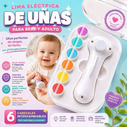 Lima Eléctrica Para Uñas de Bebé.