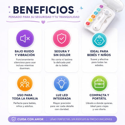 Lima Eléctrica Para Uñas de Bebé.