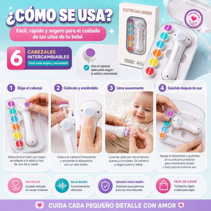 Lima Eléctrica Para Uñas de Bebé.