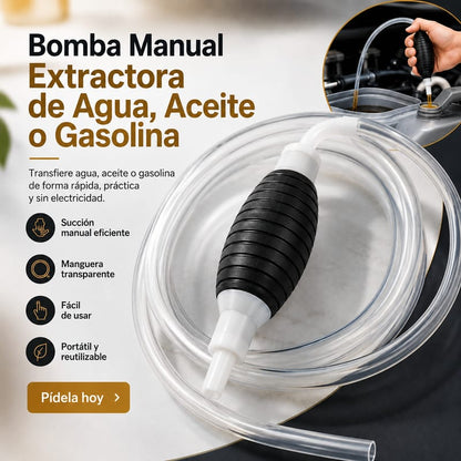 Bomba Manual Extractora de Agua, Aceite o Gasolina