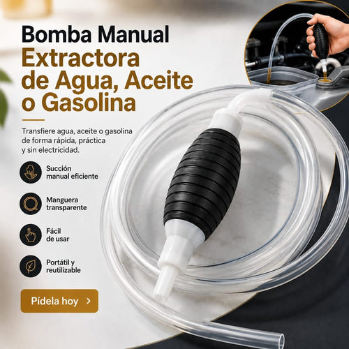 Bomba Manual Extractora de Agua, Aceite o Gasolina