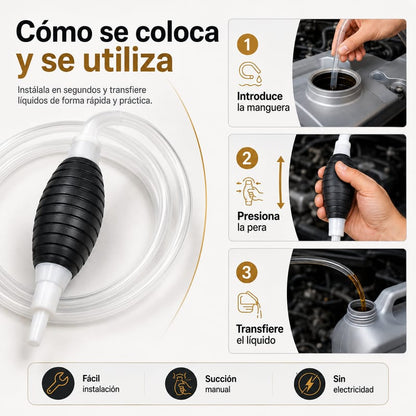 Bomba Manual Extractora de Agua, Aceite o Gasolina