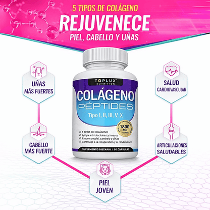 Toplux Multi Colágeno 1800mg 90 Cápsulas